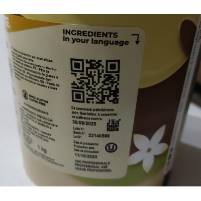 Паста фісташкова 100% TM IRCA Joypaste Pistacchio 1,0 кг